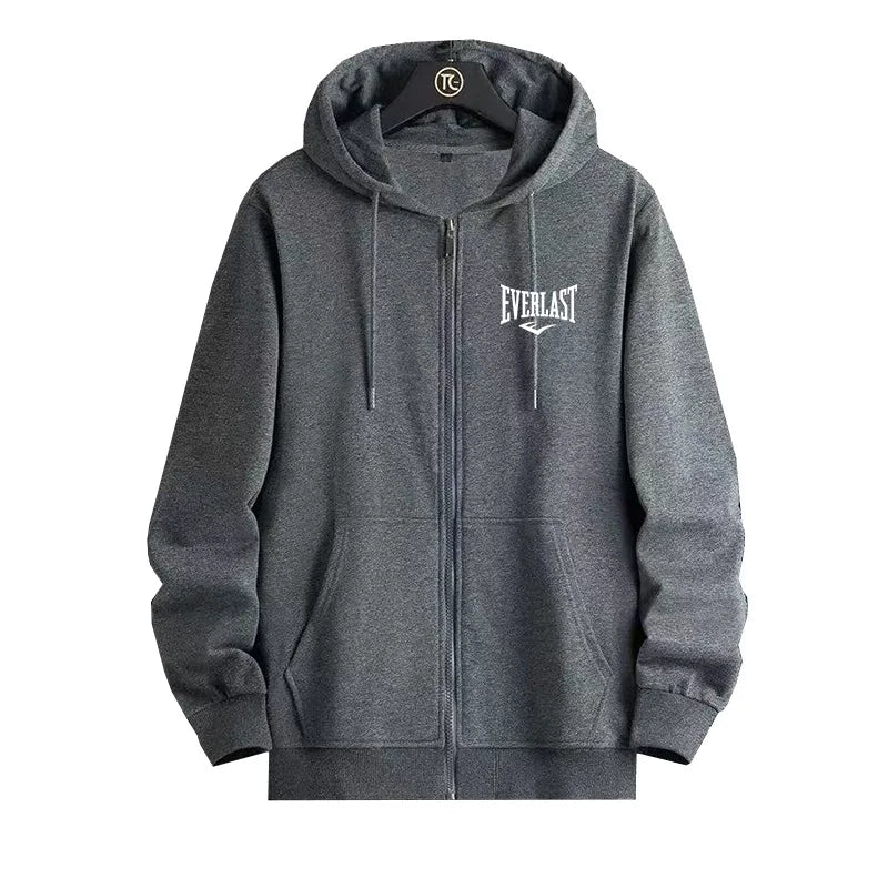 Fashion Zipper Sportswear 2025 Men's Autumn/Winter Jacket Hoodie Daily Pocket Long Sleeve Solid Color Hoodie Coat