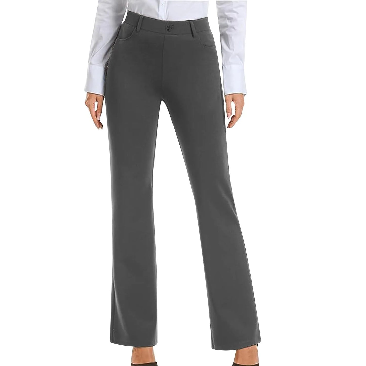 Women's Black Stretch Soft Cross Waist Flared Pants Yoga Casual Wide Leg Pants Sports Fitness Pants Women's Clothing