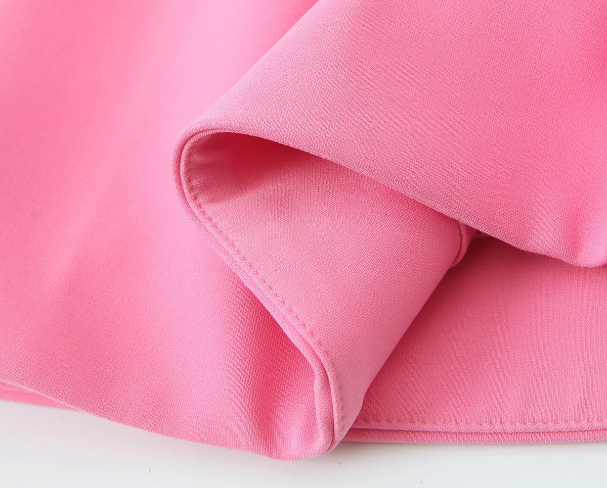 Ladies Pink Spaghetti Strap Dress