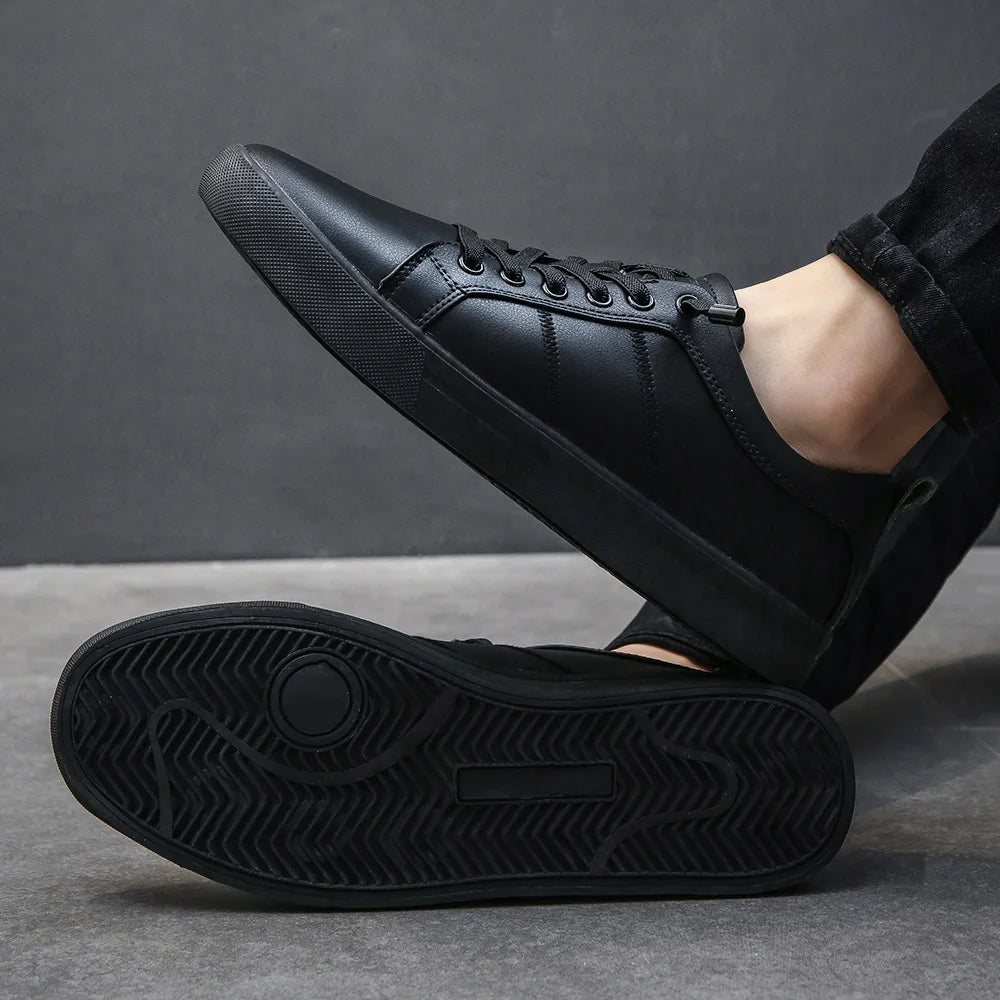 Fashion Men's Sneakers Comfortable Soft Thick Soled Outdoor Business Casual Shoes Anti Slip Wear-resistant Classic Leather Shoes