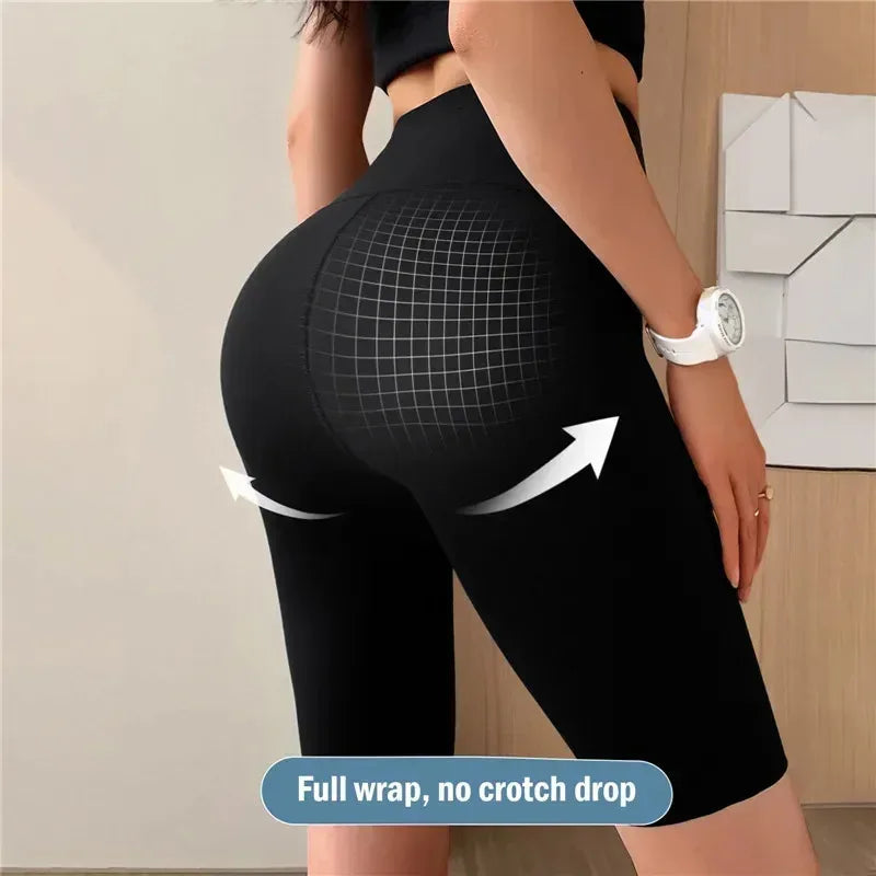 Women Jogging Fitness Cycling High Waist Sports Shorts