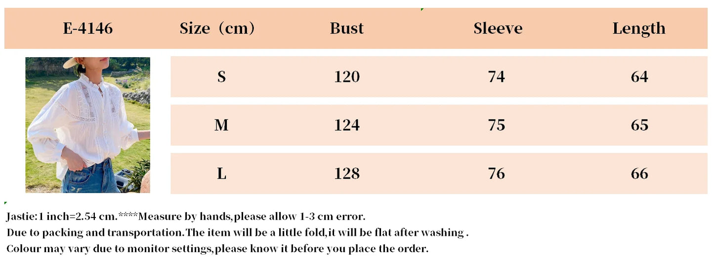 2025 Spring New Women's French White Shirt Splicing Lace Embroidery Design Ladies Shirt Long Sleeve Casual Holiday Beach Tops