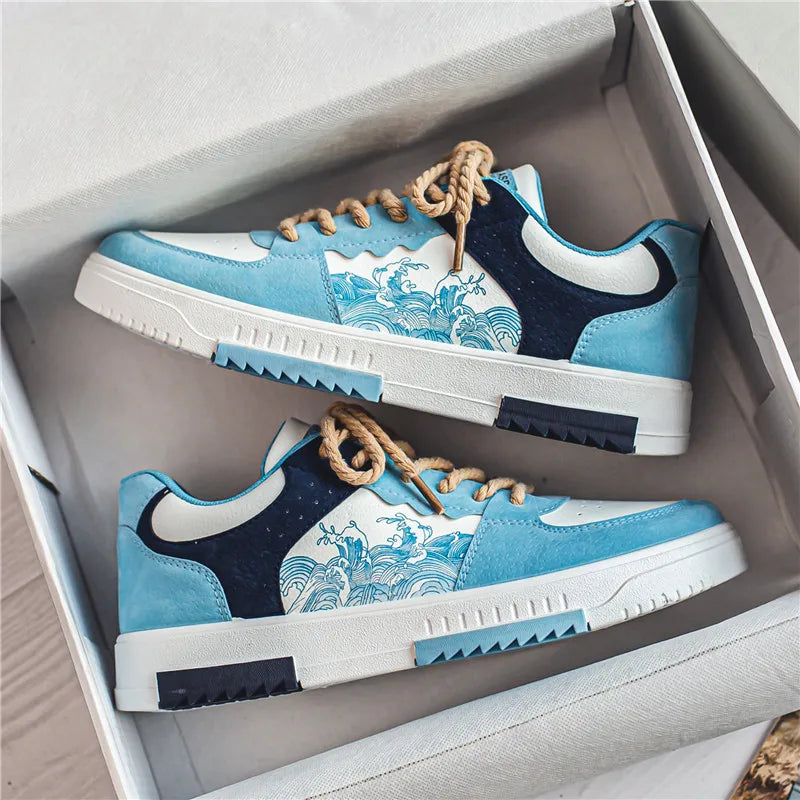New Brand Men Leather Low-Top Skateboarding Shoes Men's Sneakers Male Flats Non-Slip Sport Shoe Zapatillas Hombre Mens Footwear