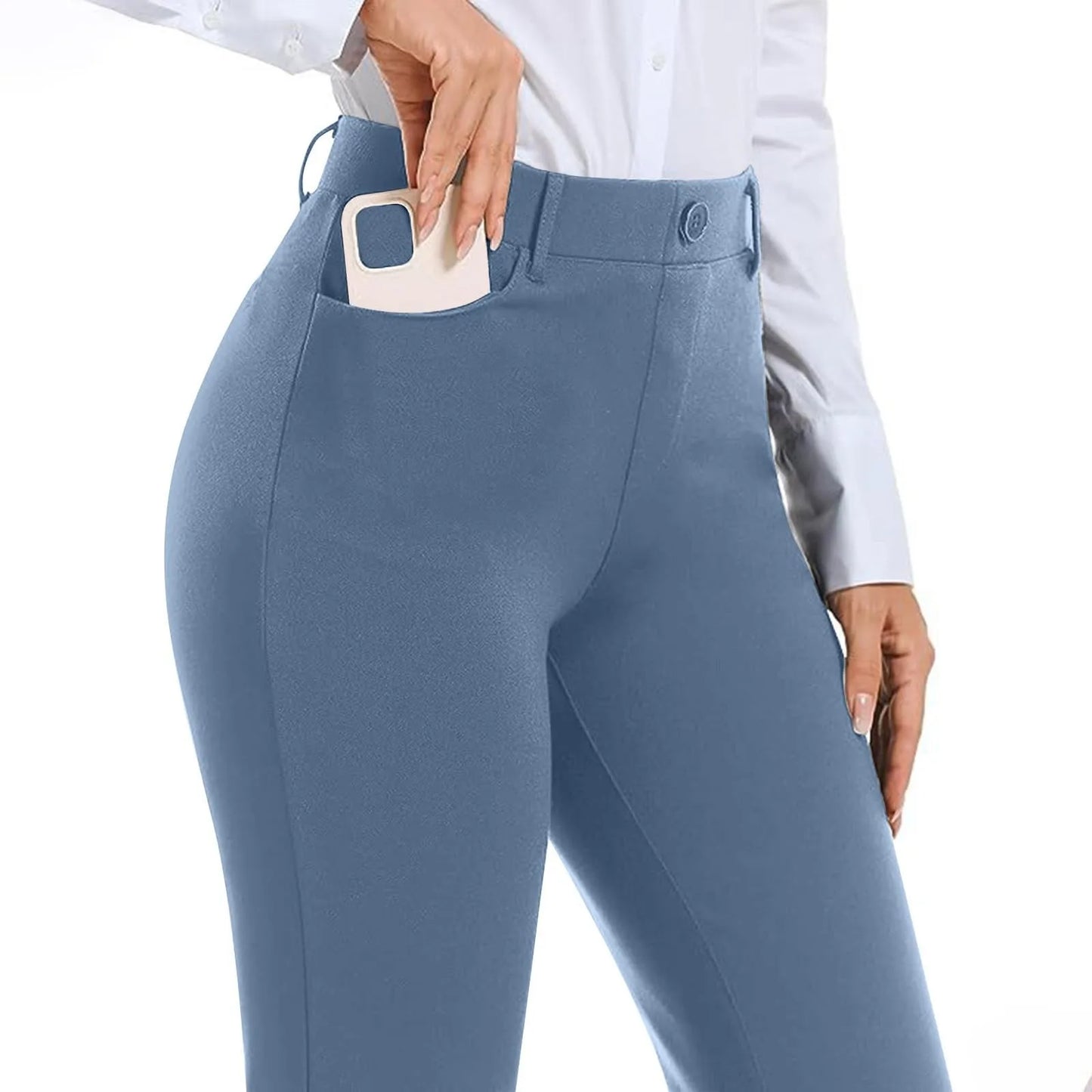Women's Black Stretch Soft Cross Waist Flared Pants Yoga Casual Wide Leg Pants Sports Fitness Pants Women's Clothing