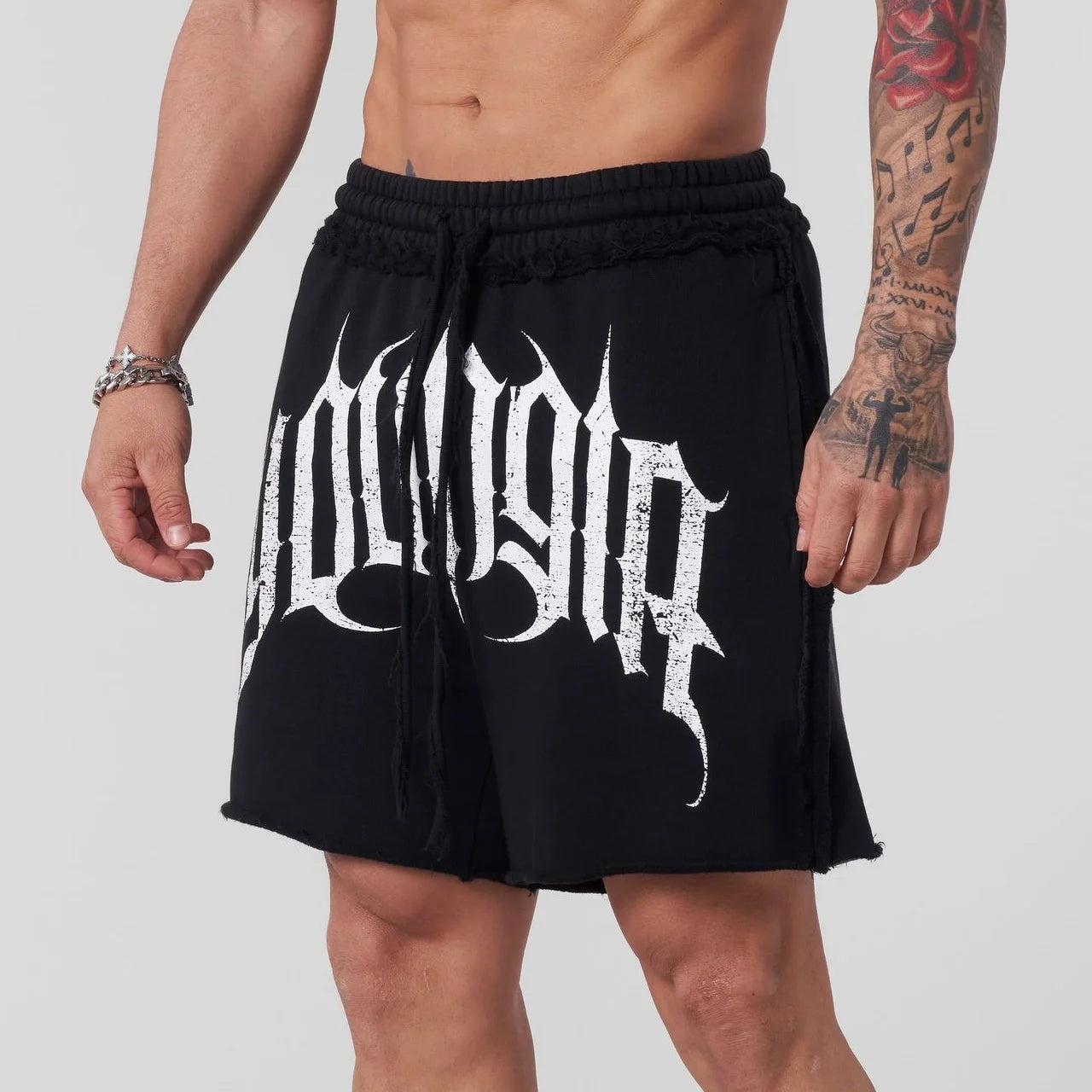 YOUNGLA new American gym training shorts, men's shorts Jogger sports fitness cotton fifth pants casual trend shorts