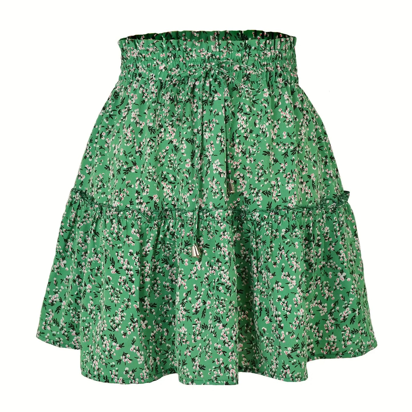2025 Hot Sexy Ins Women's High Waist Fashion Printed Skirt Bohemian Style Small Floral A-line Female Mini Skirts Womens