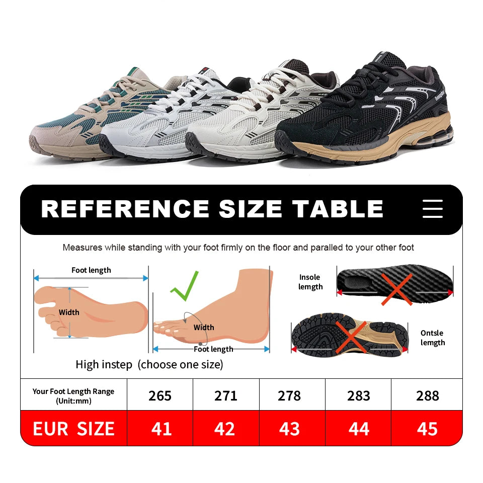 Baasploa Men Running Shoes Classics Mesh Breathable Sport Shoes for Men Lightweight Casual Sneakers Male Non-Slip New Arrival