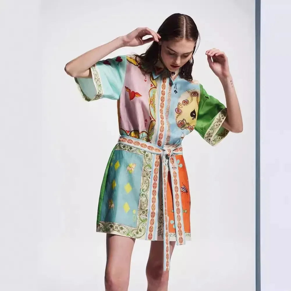 Casual Fashion Floral Print Shirt Cardigan Elegant Versatile Dress Cross-Border Hot Sale Of The Season New Independent Station W