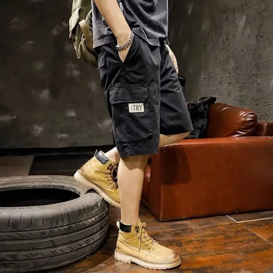 Short Pants For Men Baggy Bermuda Wide Long Mens Cargo Shorts Black Half Loose Wholesale Homme Harajuku New In Clothes Jorts