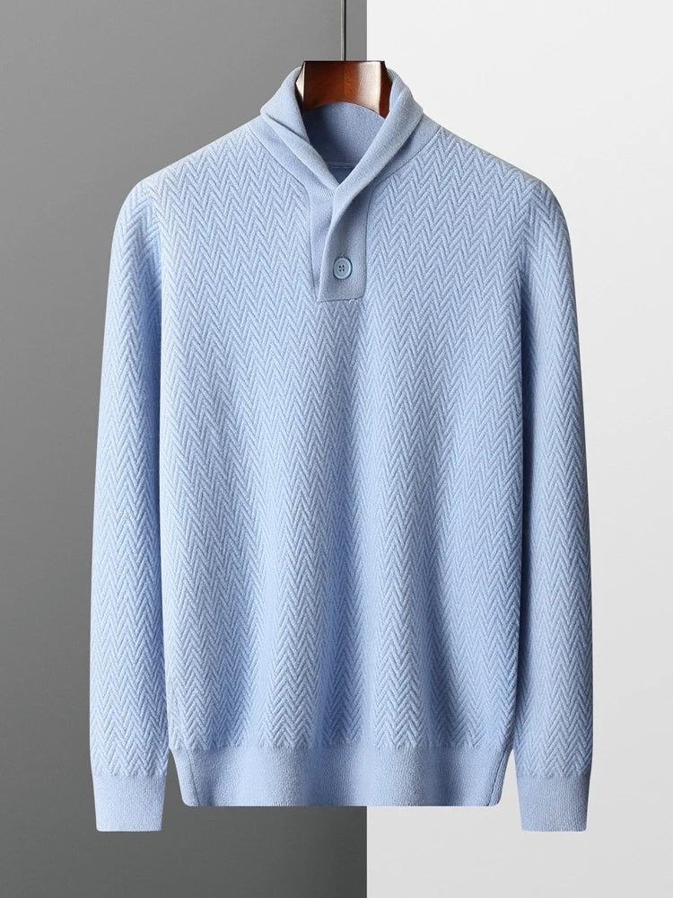 Yoyoselect Men Autumn Winter Sweater 100% Cashmere Luxury Pullover V Neck Thick Warm Casual Smart Jumpers Quality Knitwear Tops
