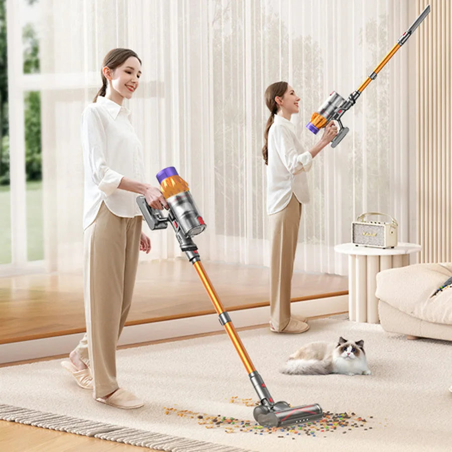 Wireless Vacuum Cleaner 550W 45KPA Strong Suction Portable Dust Cleaning Machine 1.2L Dust Cup Home Cleaner