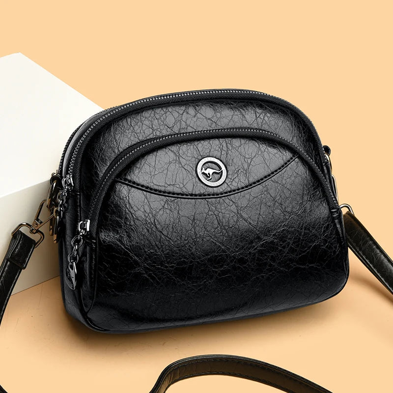 Luxury Leather Shoulder Crossbody Bag For Brand Women Handbag Designer Female Large Capacity Small Messenger Tote Sac A Main