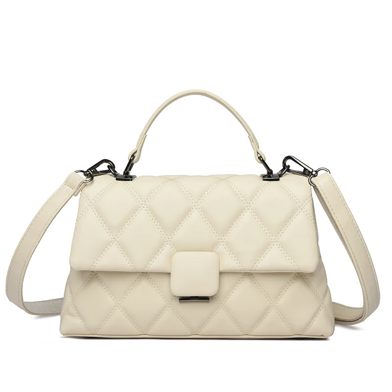 Retro Trendy High Quality Soft Leather Famous Designer Women's Square Bag