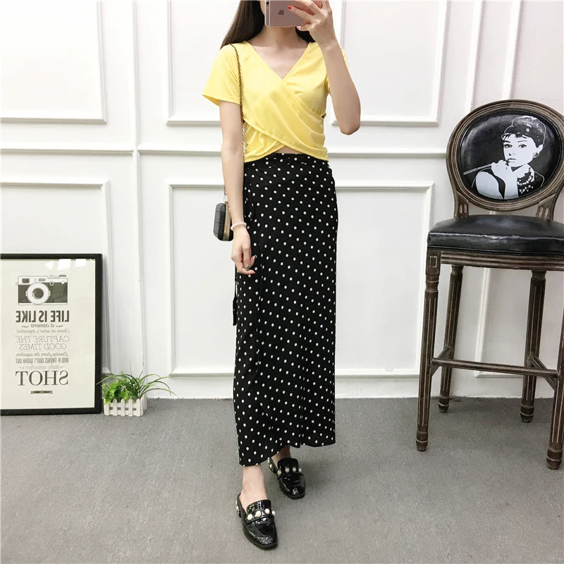 High Waist Long Skirt Wrap Dress Asymmetrical Hem Chiffon Floral Print Belted Midi Skirt for Short Women Summer Dress