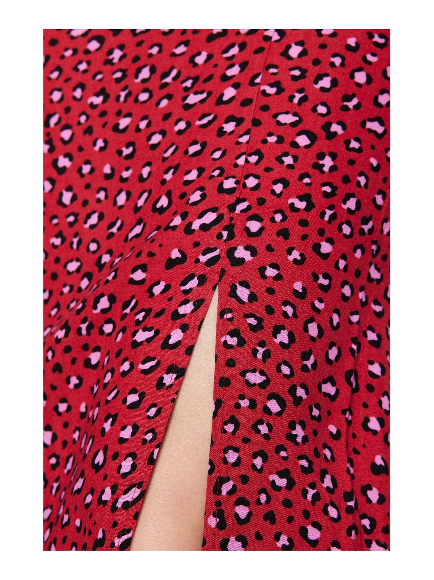 Trendyol TYZA Women's Plus Size Skirts Casual Animal Print Woven Plus Size Clothes Animal Print Skirts Casual