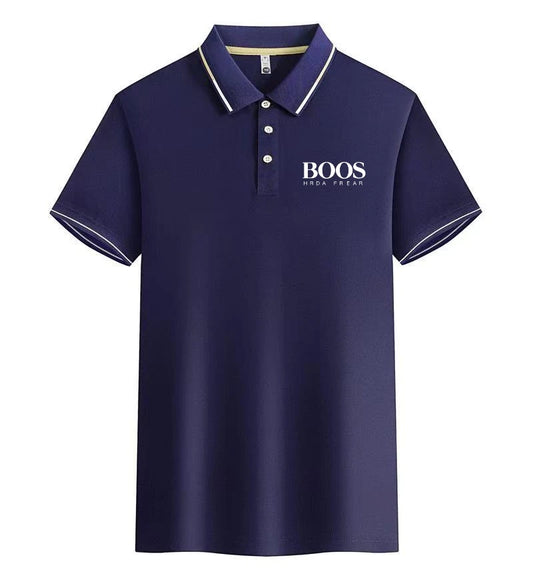 Solid Color Polo Shirt Men's Business Polo Collar Half Sleeved Top 2024 Summer Casual Short Sleeved T-shirt for Men An