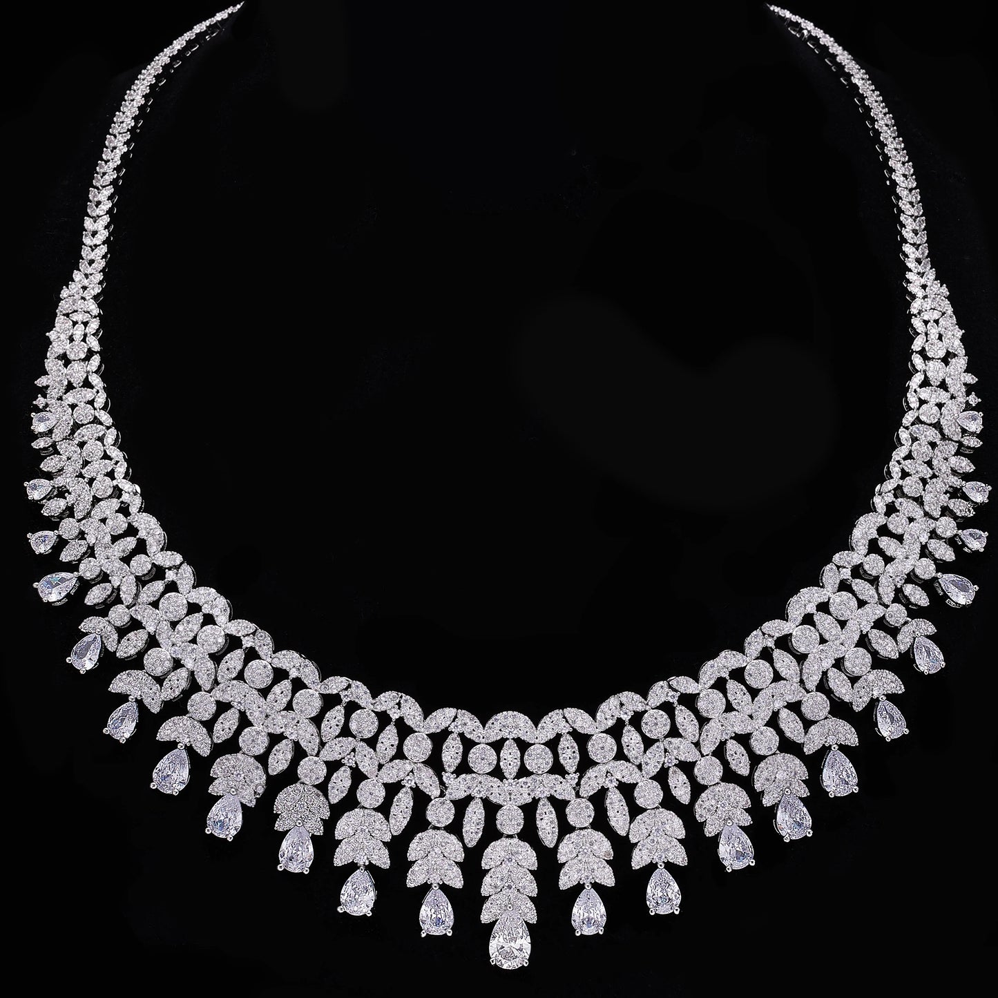 New Fashion Dubai Jewelry Cubic Zirconia Bridal Set Wedding Party Accessories Design