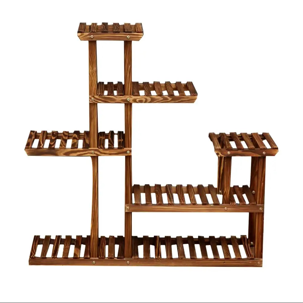 5 Tier Garden Wood Plant Stand Display Shelf