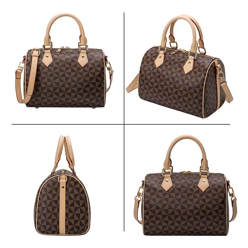 Boston Classic Vintage 2022 New Large Capacity Soft Handbag Women's Shoulder Bag Trendy European And American Style Pillow Bag