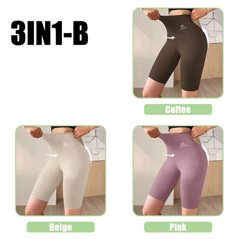 Women Jogging Fitness Cycling High Waist Sports Shorts