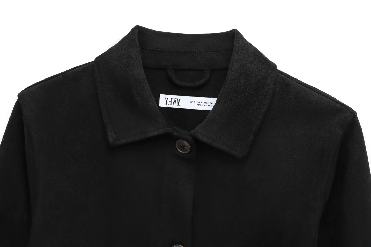 TRAF Women's Suede Texture Jacket 2025 Fashion Long Sleeve Cropped Coats Women Casual New In Outerwear