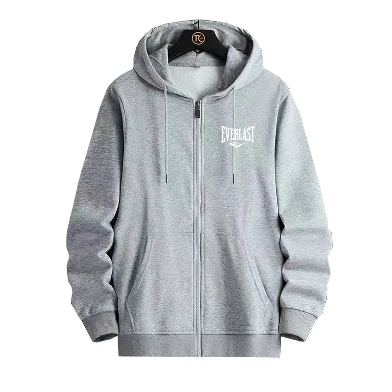 Fashion Zipper Sportswear 2025 Men's Autumn/Winter Jacket Hoodie Daily Pocket Long Sleeve Solid Color Hoodie Coat