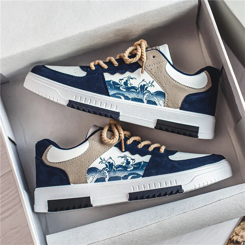New Brand Men Leather Low-Top Skateboarding Shoes Men's Sneakers Male Flats Non-Slip Sport Shoe Zapatillas Hombre Mens Footwear