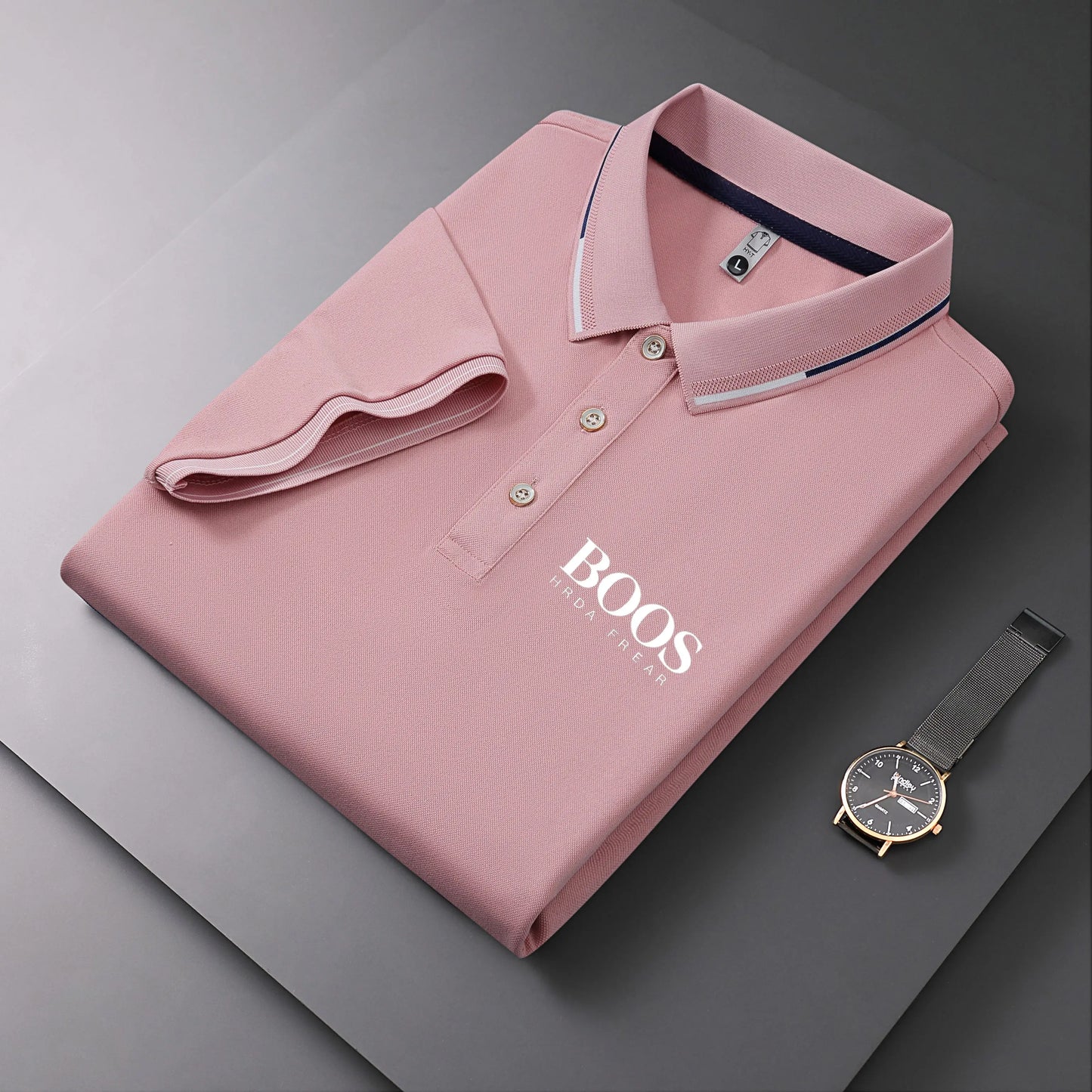 Solid Color Polo Shirt Men's Business Polo Collar Half Sleeved Top 2024 Summer Casual Short Sleeved T-shirt for Men An