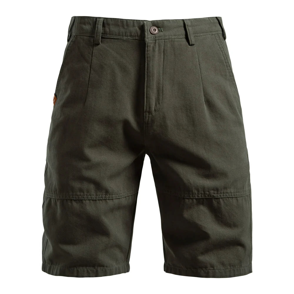 AIOPESON 2025 Men's 5-Inch Casual Shorts 100% Cotton Solid Elastic Waist Summer Comfy Beach Business Social Multi Colors