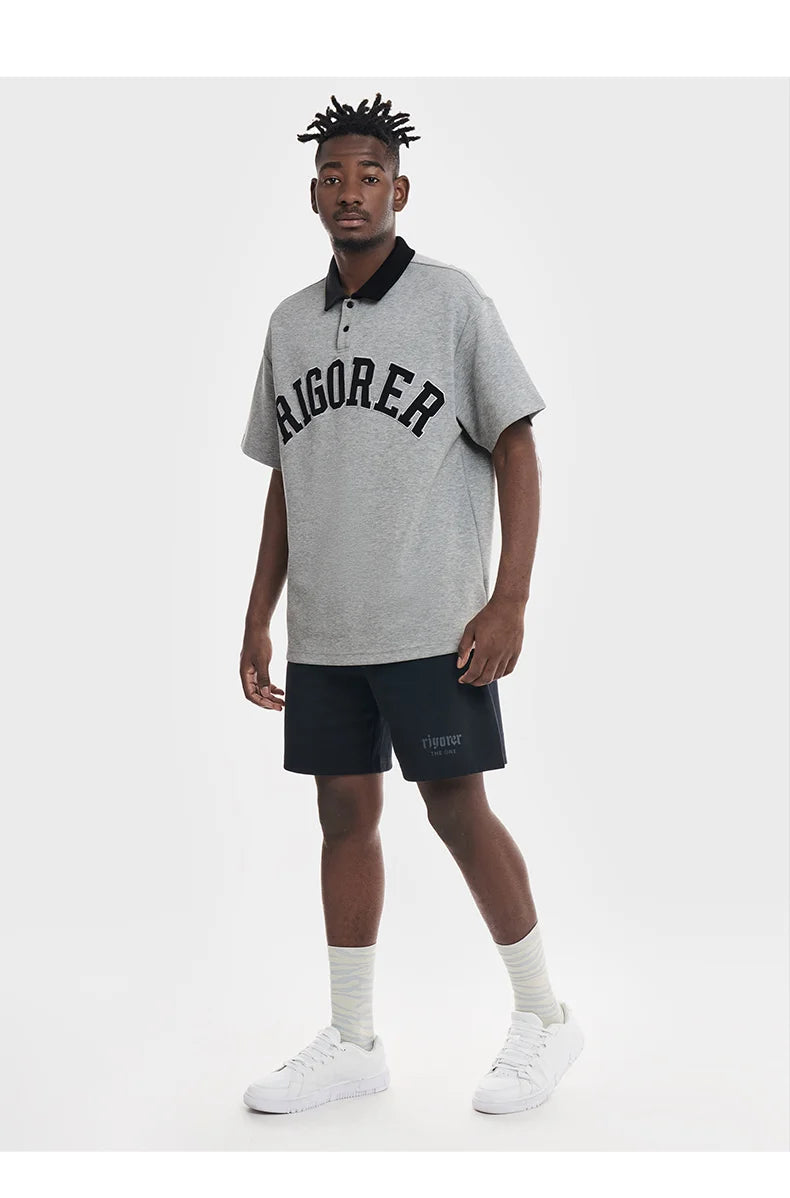 RIGORER Sports Polo Shirt Short Sleeve Men Casual Pullover T-shirt Summer New Style Lapel Top Z124212002