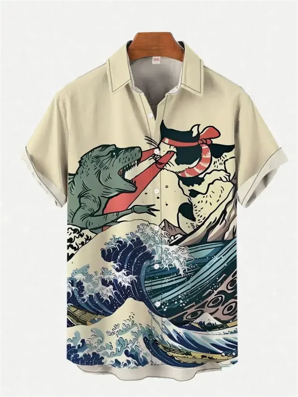 Men's short sleeve Urban Fashion 3D digital Printing Summer shirt