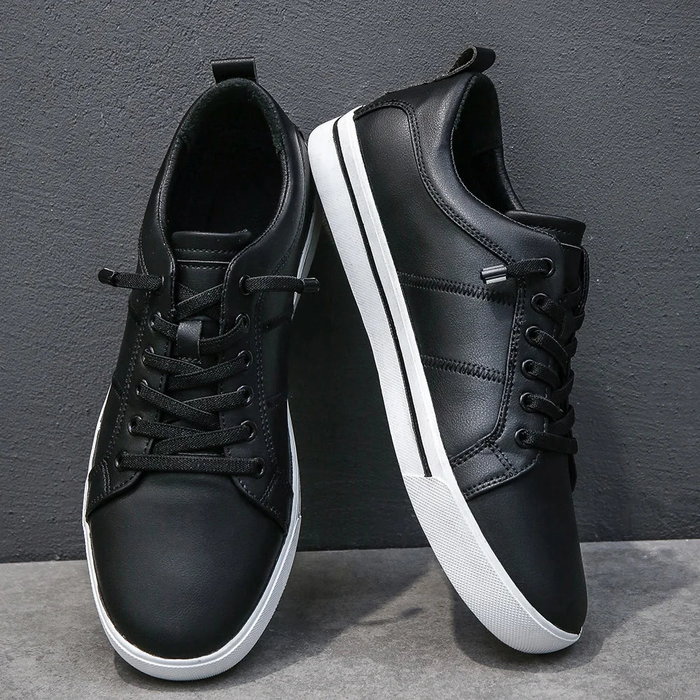 Fashion Men's Sneakers Comfortable Soft Thick Soled Outdoor Business Casual Shoes Anti Slip Wear-resistant Classic Leather Shoes