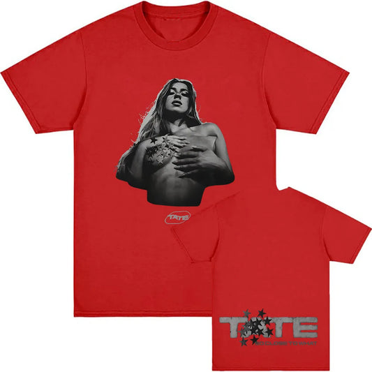 T Shirt Tate McRae So Close To What Tshirts 2025 New Album Singer Printing T-shirt Cotton Tees Summer Round Neck Mens Clothing