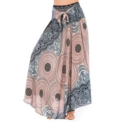 Casual Folk-Custom Printed Skirts Women Fashion Bohemian Long Skirt Streetwear Beachwear Woman Clothing Faldas Mujer Jupe Femme