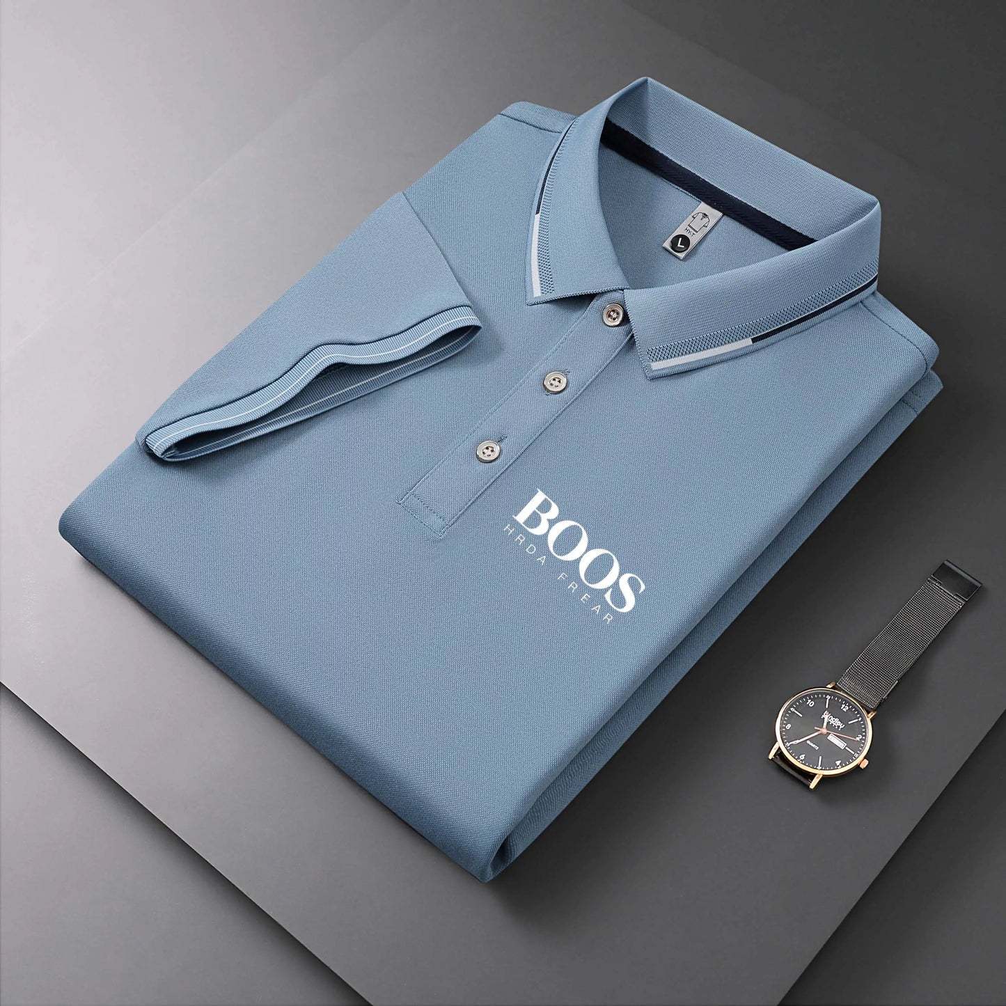 Solid Color Polo Shirt Men's Business Polo Collar Half Sleeved Top 2024 Summer Casual Short Sleeved T-shirt for Men An