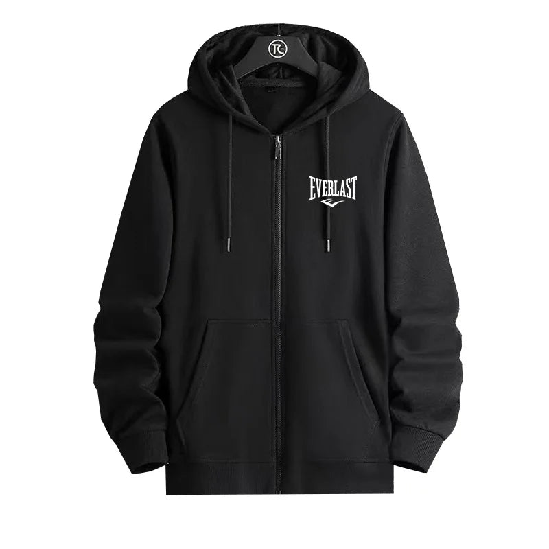 Fashion Zipper Sportswear 2025 Men's Autumn/Winter Jacket Hoodie Daily Pocket Long Sleeve Solid Color Hoodie Coat