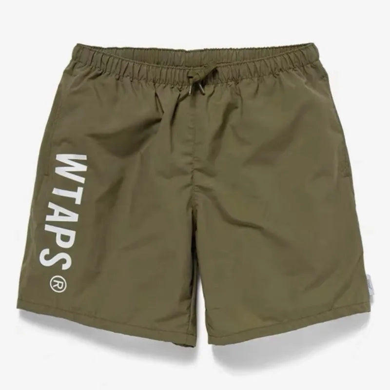 Hiphop Street Wtaps Shorts Quick Men Women Holidays Outfit Drying Nylon Shorts Casual Loose Drawstring Beach Pants