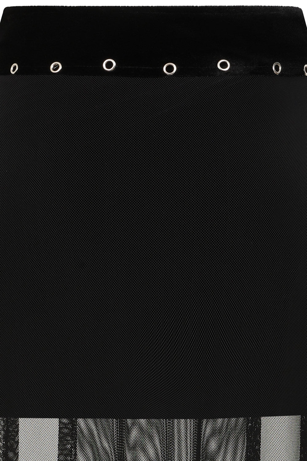 Banned Apparel Obsidian Sheer Mesh Split Skirt in Black