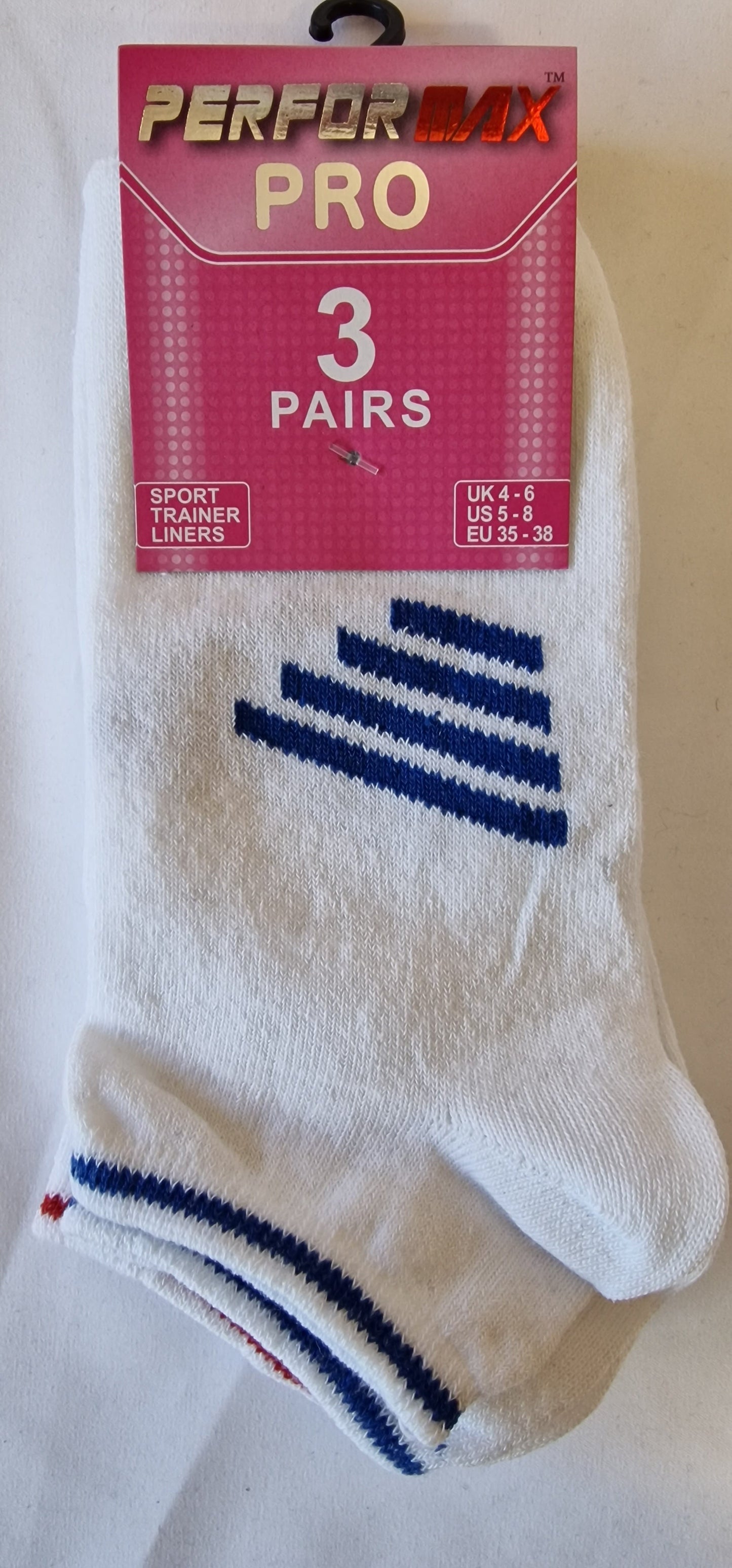 SO9 TRAINER SOCKS 3PK UK 4-6