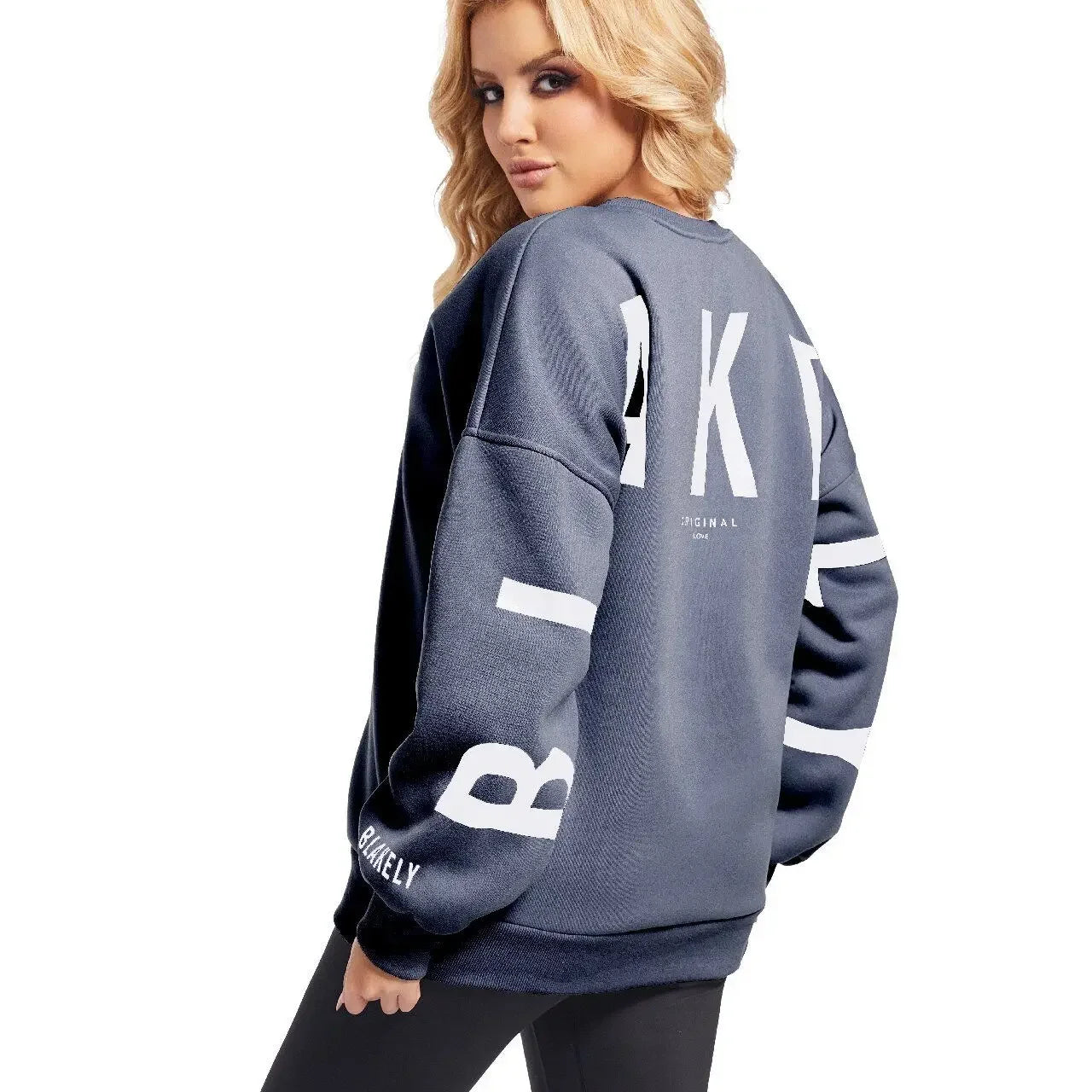 Y2K American Harajuku Clothing Thickened Fashion Letter Printing Pullover Sweatshirt Women's New Style Long Sleeve Sweatshirt