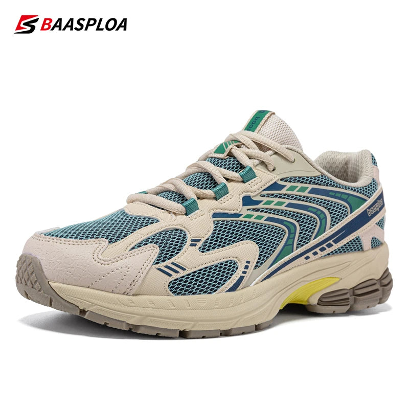 Baasploa Men Running Shoes Classics Mesh Breathable Sport Shoes for Men Lightweight Casual Sneakers Male Non-Slip New Arrival