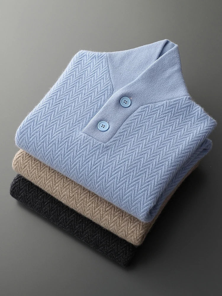 Yoyoselect Men Autumn Winter Sweater 100% Cashmere Luxury Pullover V Neck Thick Warm Casual Smart Jumpers Quality Knitwear Tops