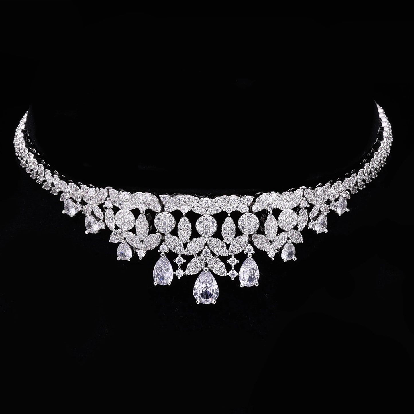 New Fashion Dubai Jewelry Cubic Zirconia Bridal Set Wedding Party Accessories Design