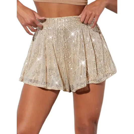 Casual Vintage Streetwear Bling Sequined Summer Shorts for Women Clothing Harajuku Fashion Clothes Party Club Stage Show
