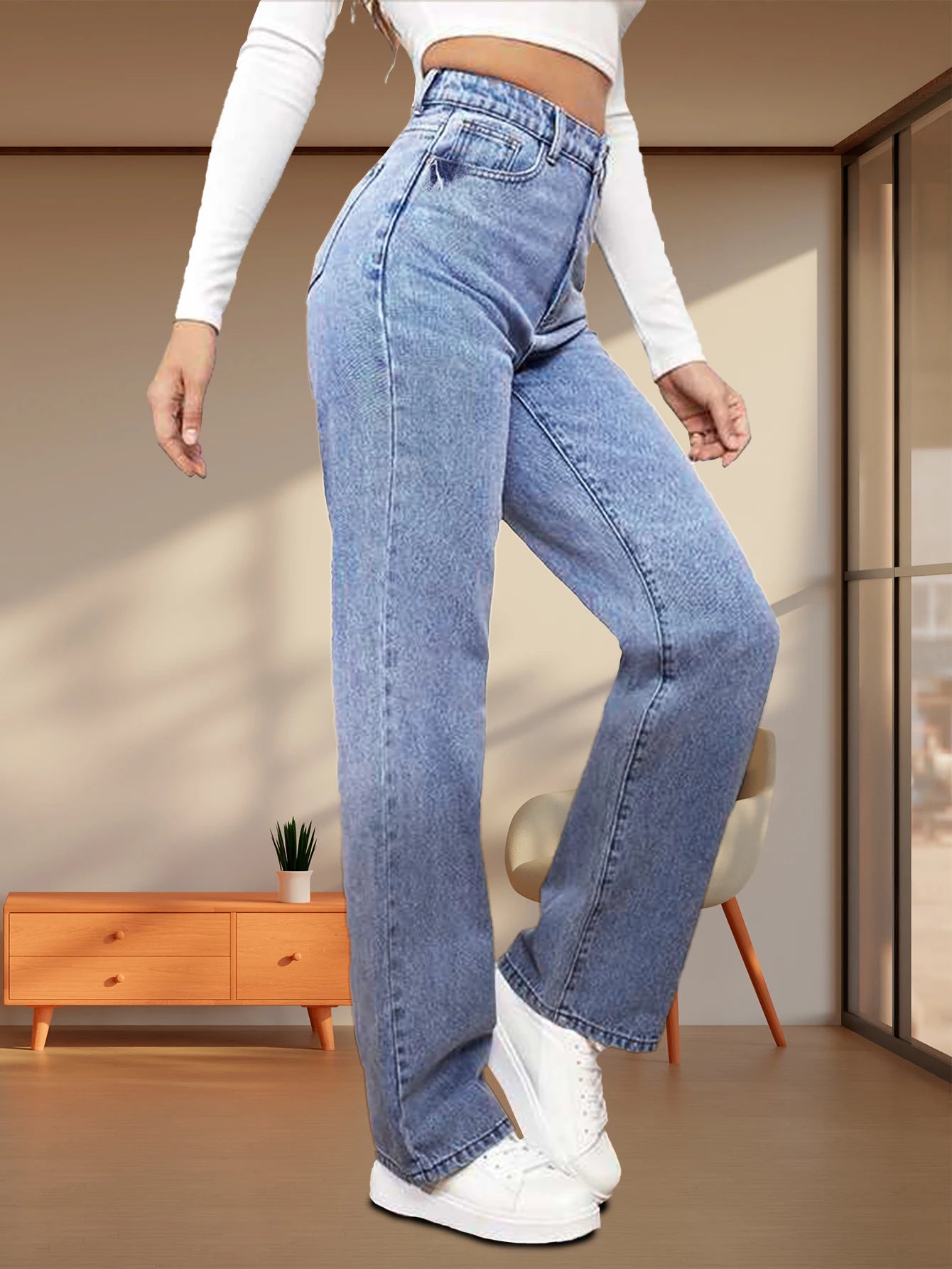 New Y2K Loose Jeans Women Street Trend Retro Fashion Summer Low Rise Jeans Loose Straight Jeans Slightly Stretch Fabric Jeans