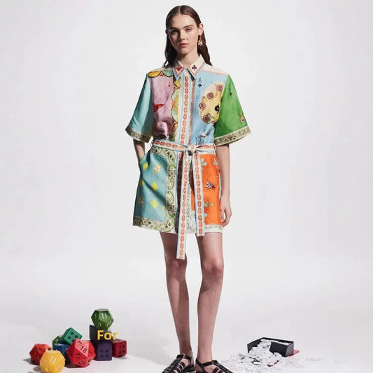 Casual Fashion Floral Print Shirt Cardigan Elegant Versatile Dress Cross-Border Hot Sale Of The Season New Independent Station W