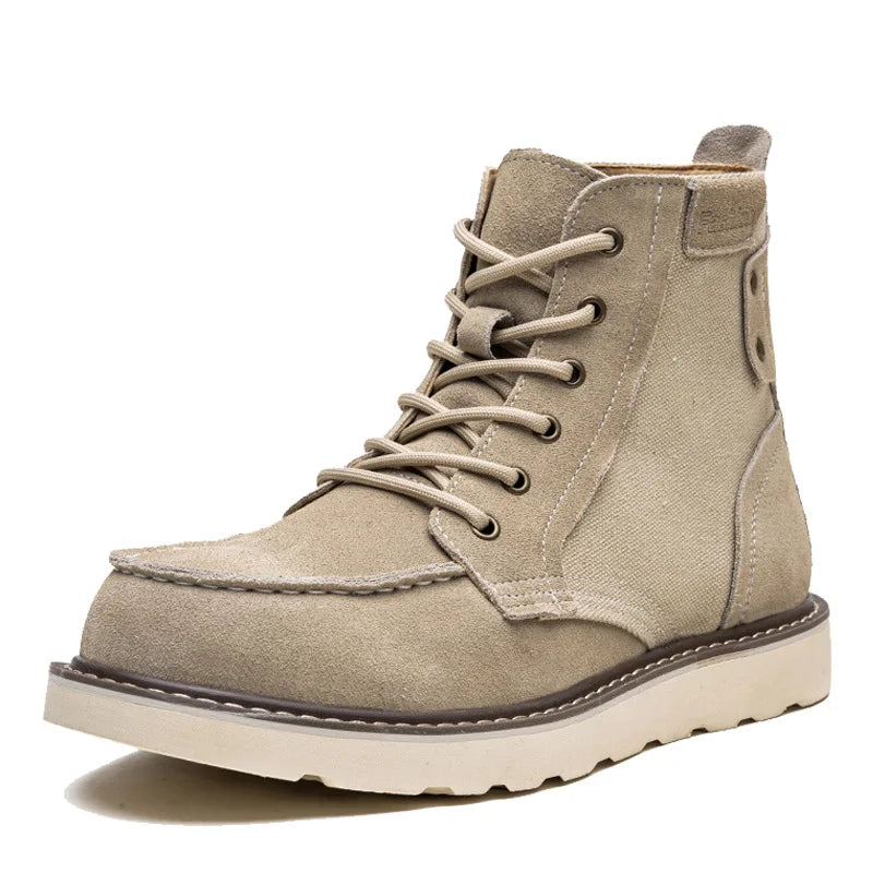 Outdoor Men Hiking Shoes Waterproof Tactical Leather Hunting Boots Desert Camping Sneakers Ankle Men Trekking Casual Shoes