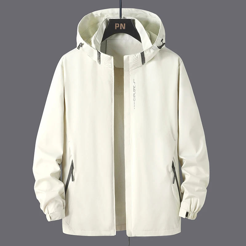 Autumn Clothing Jacket Men Plus Size Coats Male Water Proof Hooded Oversize Windbreak Outwear Camping Sweatshirts Hiking Jackets