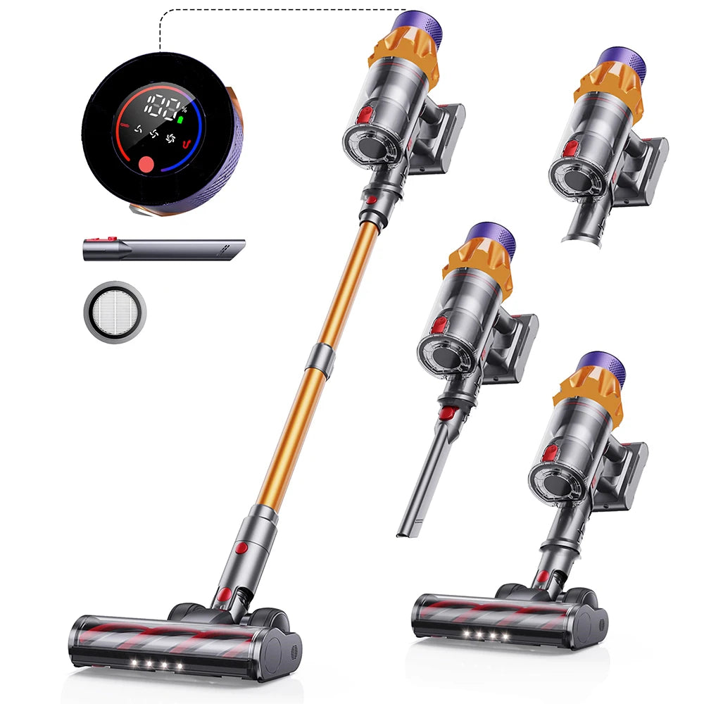 Wireless Vacuum Cleaner 550W 45KPA Strong Suction Portable Dust Cleaning Machine 1.2L Dust Cup Home Cleaner
