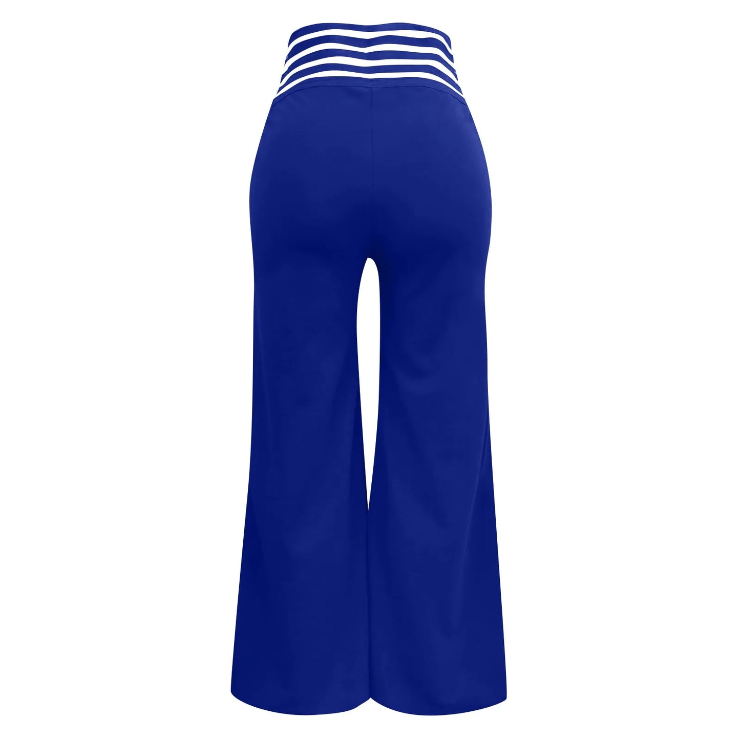 Summer Wide Leg Hollow Wide Waistband Long Pants Women High Waist Solid Color Wide Leg Flared Trousers Yoga Sport Gym Pants